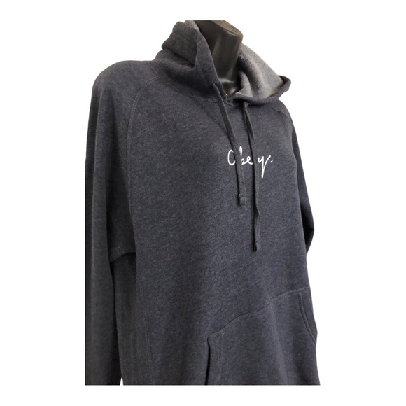 Obey charcoal gray oversized monogrammed hoodie size large new - Picture 5 of 9